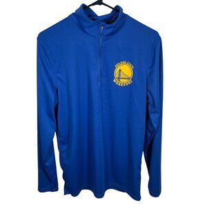 Golden State Warriors 1/4 Zip Pullover Long Sleeves Mens Small Blue Ultra Game